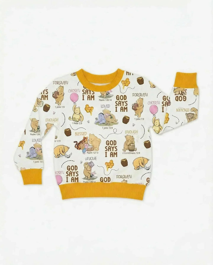 God Says I Am Little Blessings Bamboo Crewneck Sweatshirt