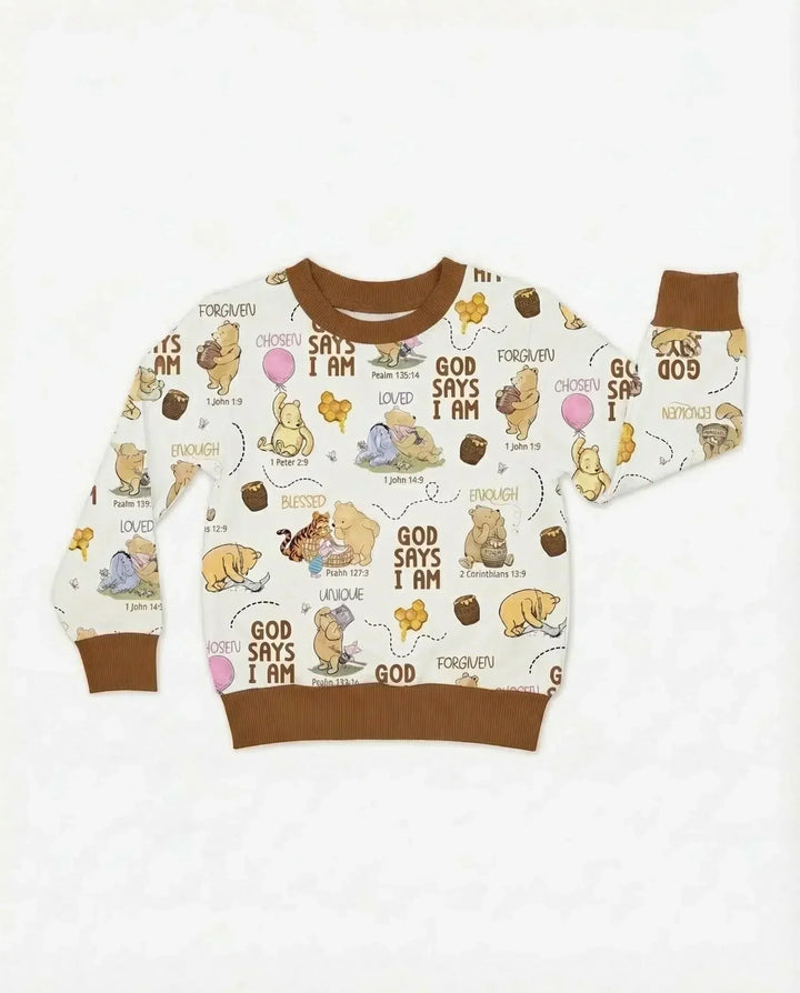 God Says I Am Little Blessings Bamboo Crewneck Sweatshirt