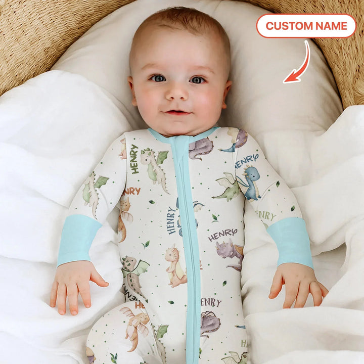 Sweet Baby Dragons Custom Name Convertible Zippy , Sweet Baby Dragons Custom Name Convertible Zippy - 0-3M