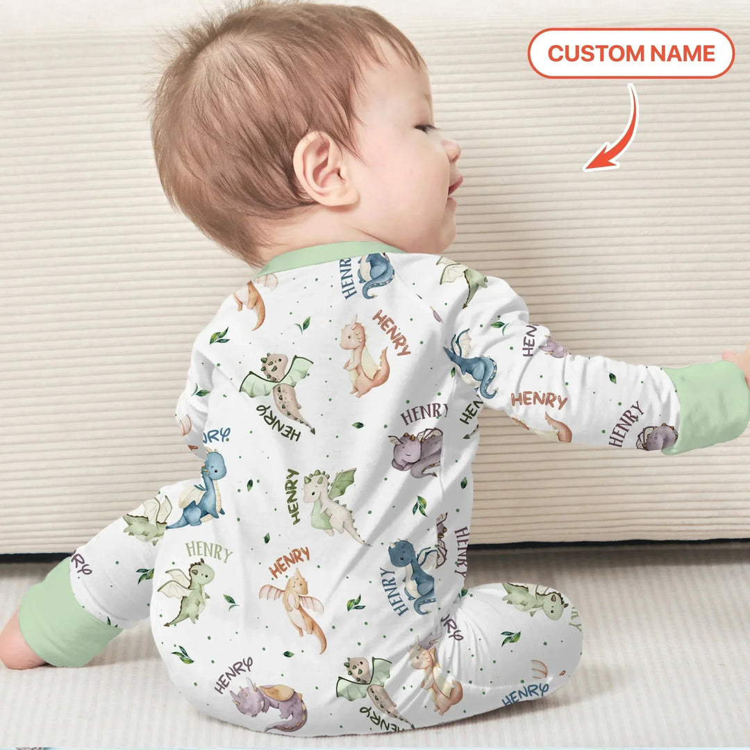 Sweet Baby Dragons Custom Name Convertible Zippy , Sweet Baby Dragons Custom Name Convertible Zippy - 0-3M