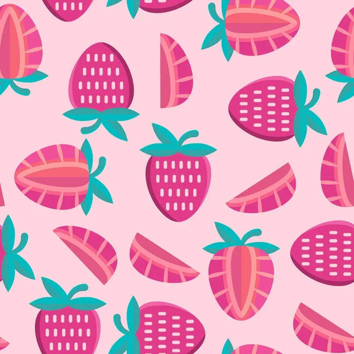 Sweet Strawberries Two Piece Short Sleeve Pajama Set , Sweet Strawberries Two Piece Short Sleeve Pajama Set - 12-18M