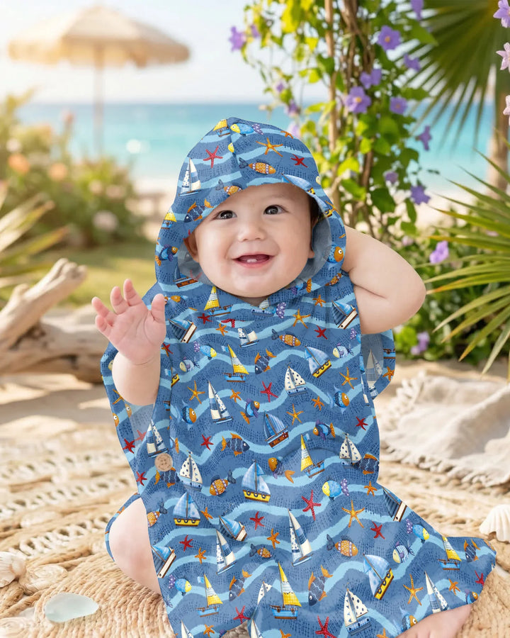 Blue Sail La Vie Family Matching Bamboo Swim Poncho