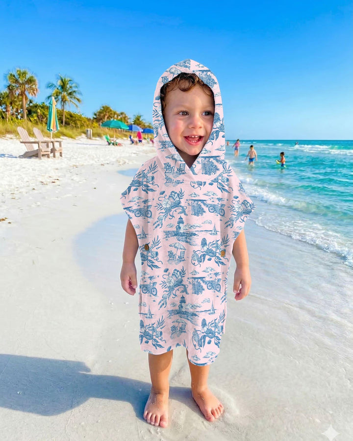 Summer Toile Bamboo Swim Poncho