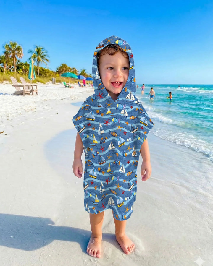 Blue Sail La Vie Family Matching Bamboo Swim Poncho
