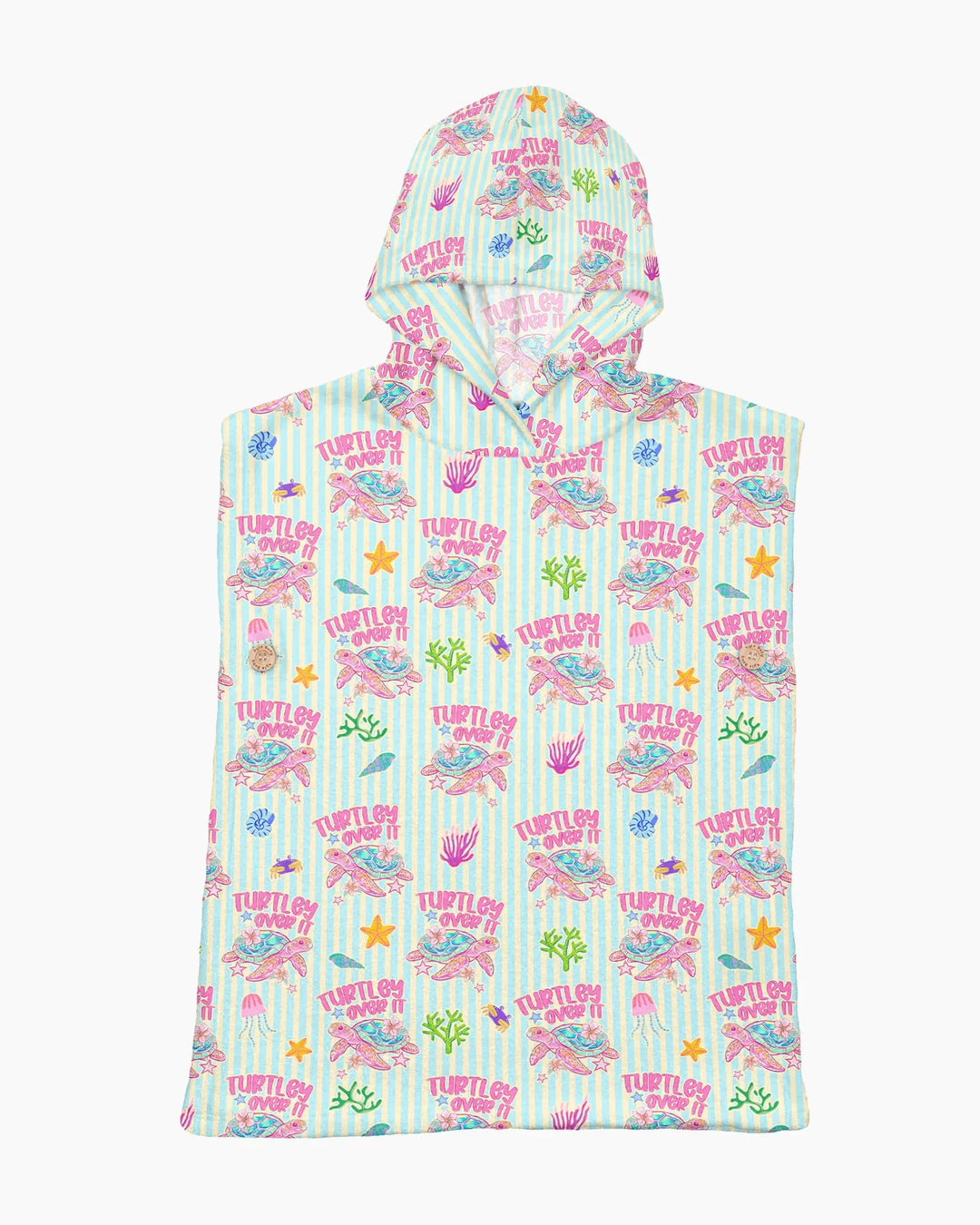 Turtley Over It Family Matching Bamboo Swim Poncho