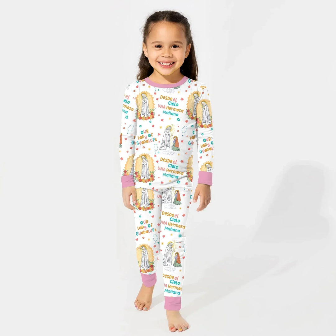 Maria Our Lady Of Guadalupe Bamboo Two Piece Long Sleeve Pajama Set