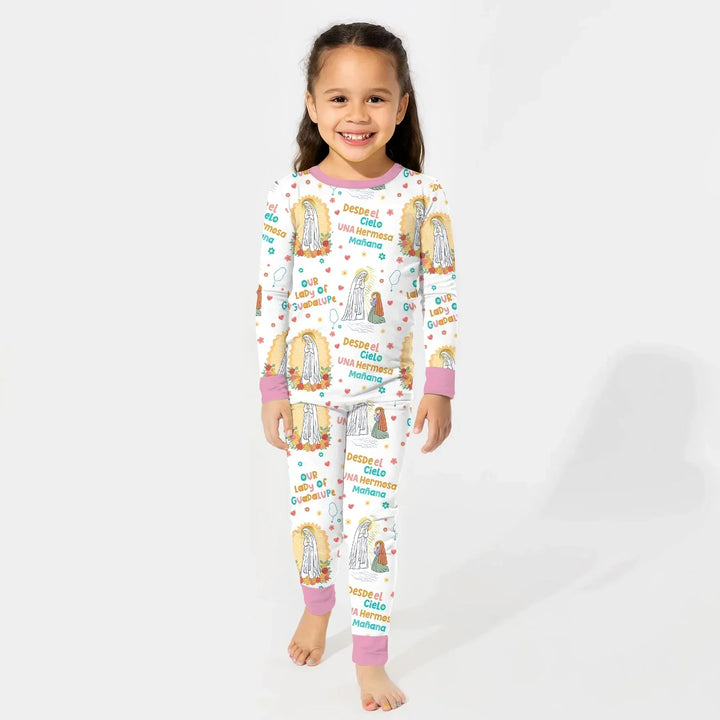 Maria Our Lady Of Guadalupe Bamboo Two Piece Long Sleeve Pajama Set