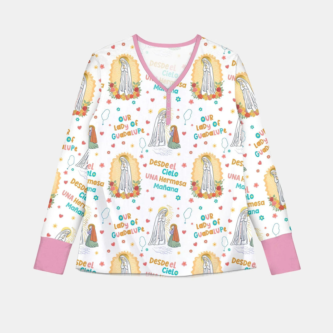 Maria Our Lady Of Guadalupe Bamboo Women Pajama Set