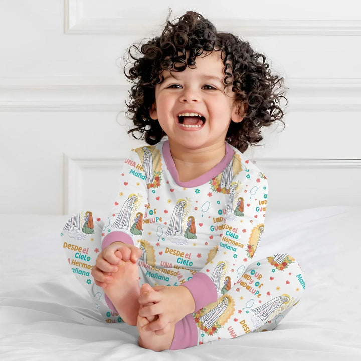 Maria Our Lady Of Guadalupe Bamboo Two Piece Long Sleeve Pajama Set