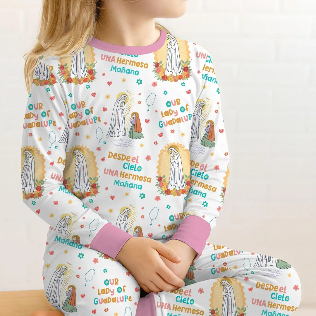 Maria Our Lady Of Guadalupe Bamboo Two Piece Long Sleeve Pajama Set