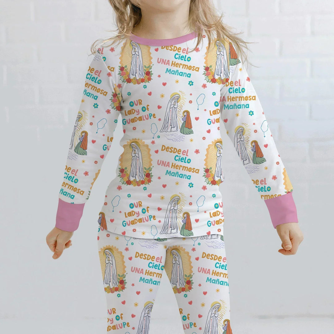 Maria Our Lady Of Guadalupe Bamboo Two Piece Long Sleeve Pajama Set