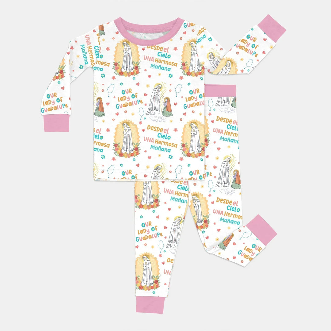 Maria Our Lady Of Guadalupe Bamboo Two Piece Long Sleeve Pajama Set