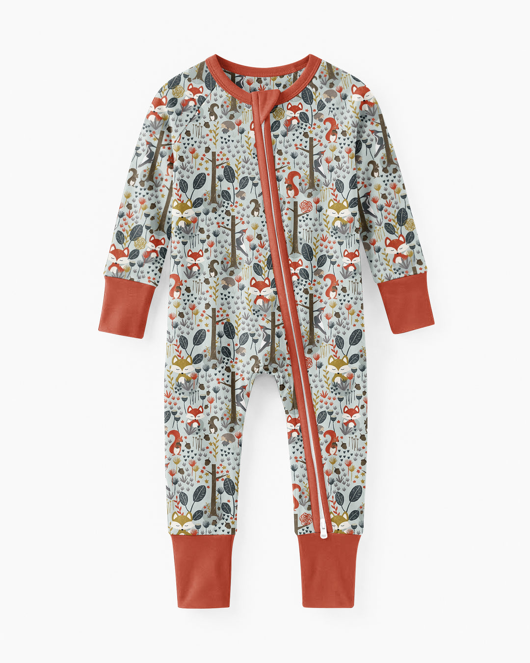 Rustic Woodland Foxes Bamboo Convertible Zippy