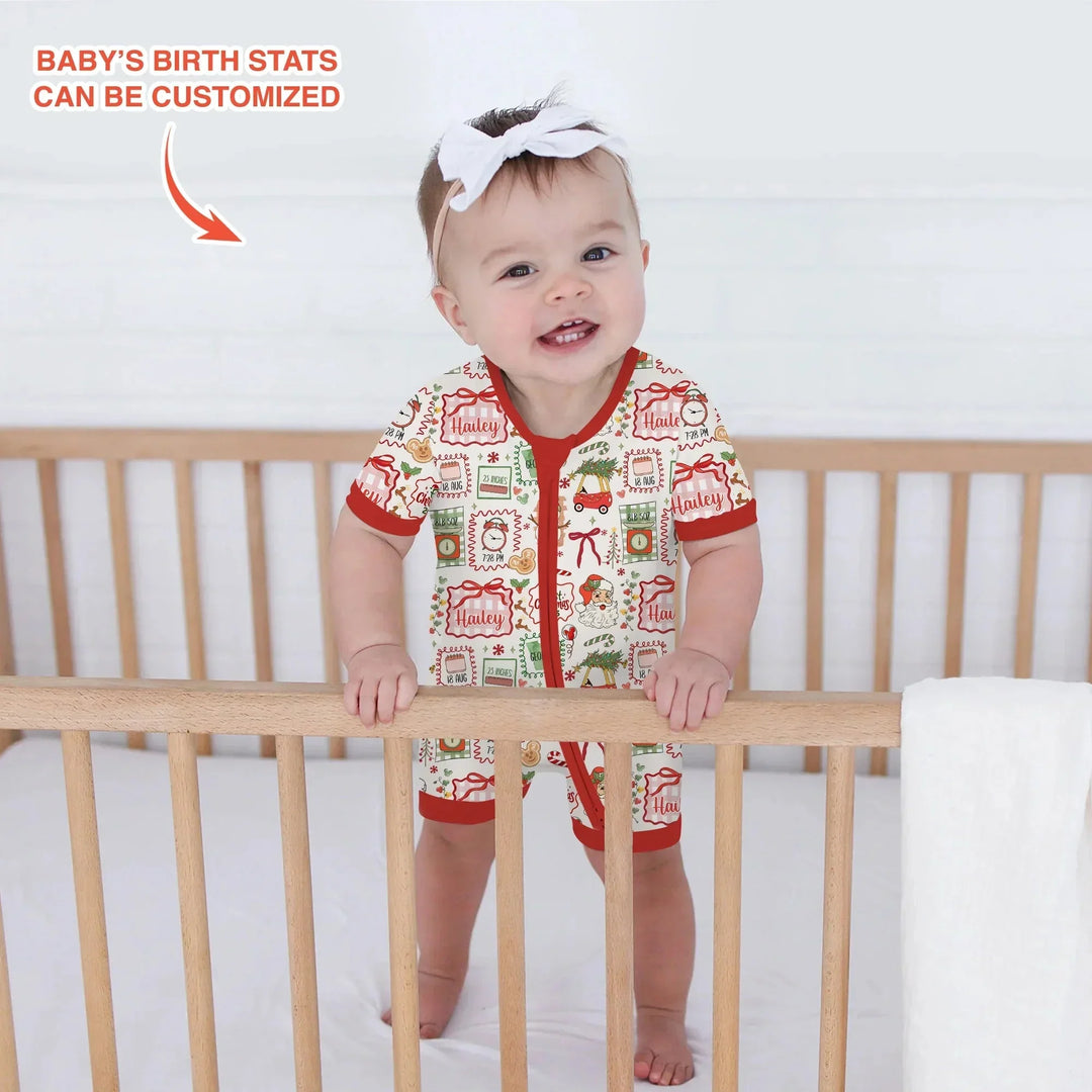The Little Retro Dreamer First Christmas 2025 Shorty Zippy , The Little Retro Dreamer First Christmas 2025 Shorty Zippy - 0-3M