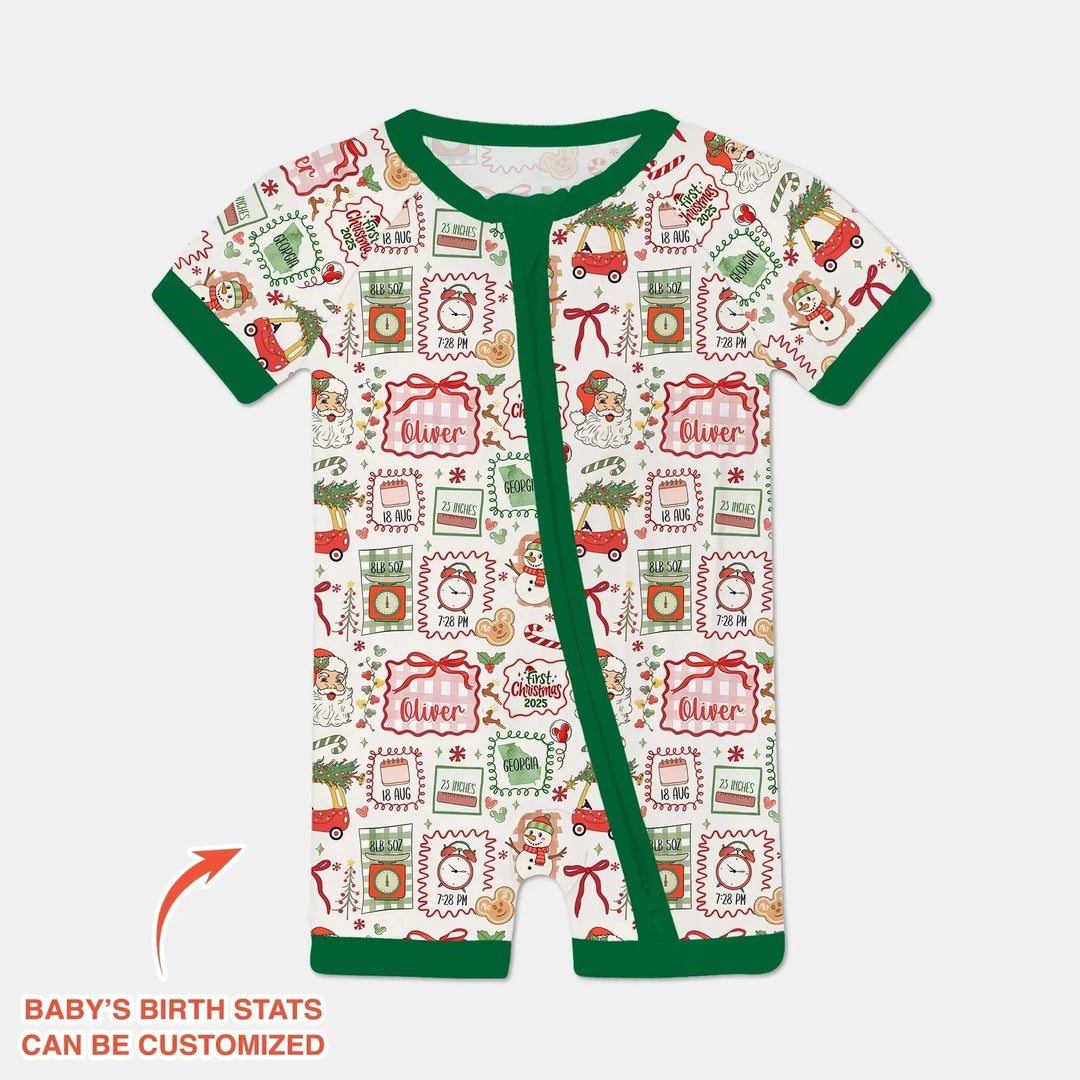 The Little Retro Dreamer First Christmas 2025 Shorty Zippy , The Little Retro Dreamer First Christmas 2025 Shorty Zippy - 0-3M
