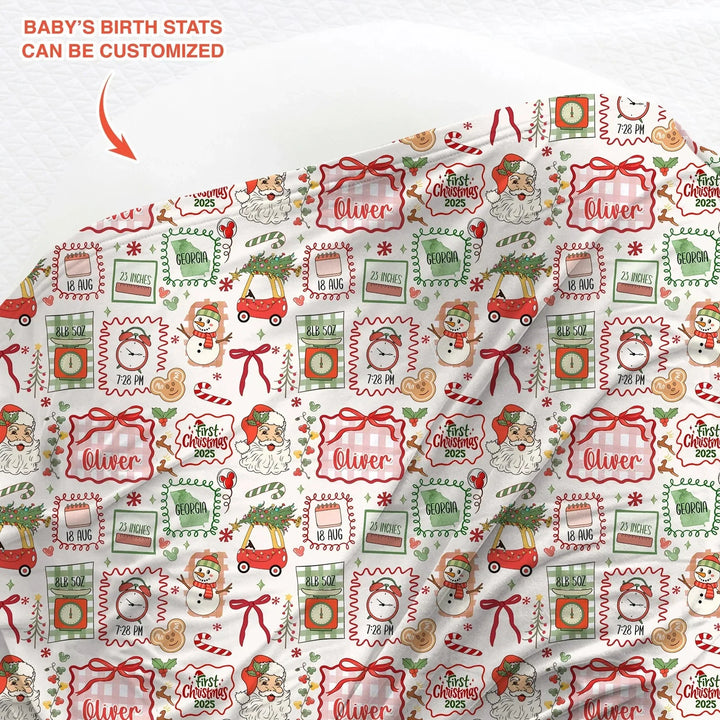 The Little Retro Dreamer First Christmas 2025 Swaddle Blanket , The Little Retro Dreamer First Christmas 2025 Swaddle Blanket - Default Title
