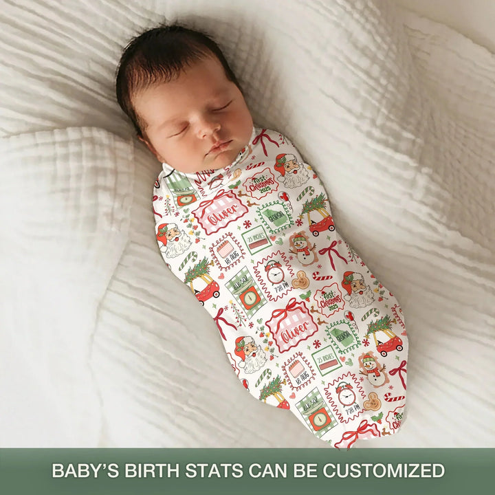 The Little Retro Dreamer First Christmas 2025 Swaddle Blanket , The Little Retro Dreamer First Christmas 2025 Swaddle Blanket - Default Title