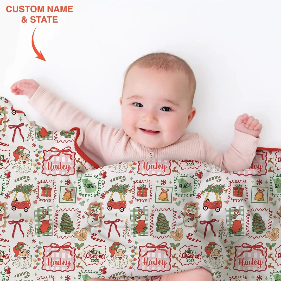 The Little Retro Dreamer Merry Christmas 2025 Toddler Blanket , The Little Retro Dreamer Merry Christmas 2025 Toddler Blanket - Default Title