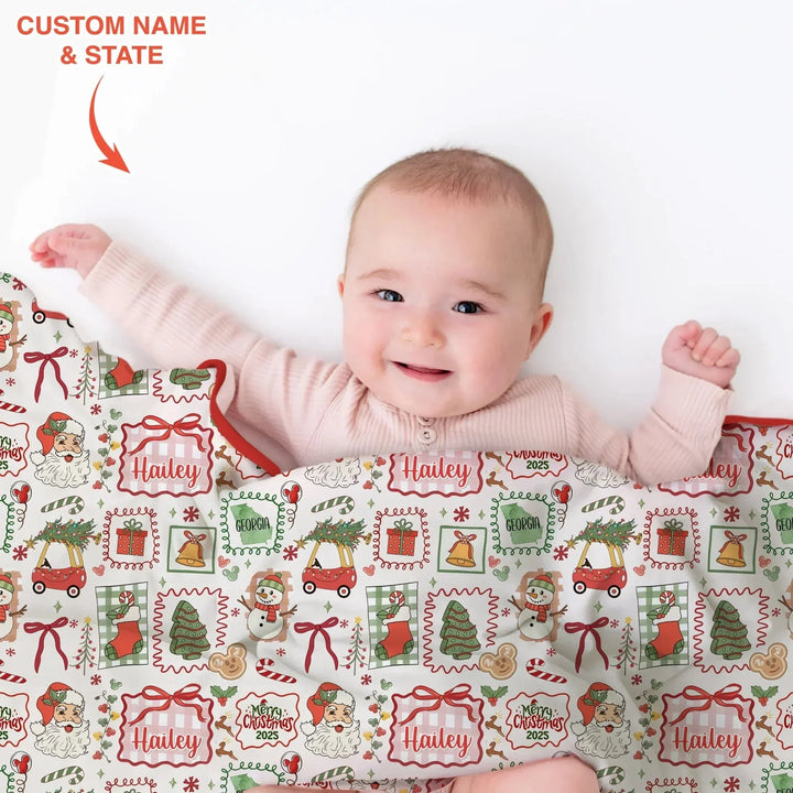 The Little Retro Dreamer Merry Christmas 2025 Toddler Blanket , The Little Retro Dreamer Merry Christmas 2025 Toddler Blanket - Default Title