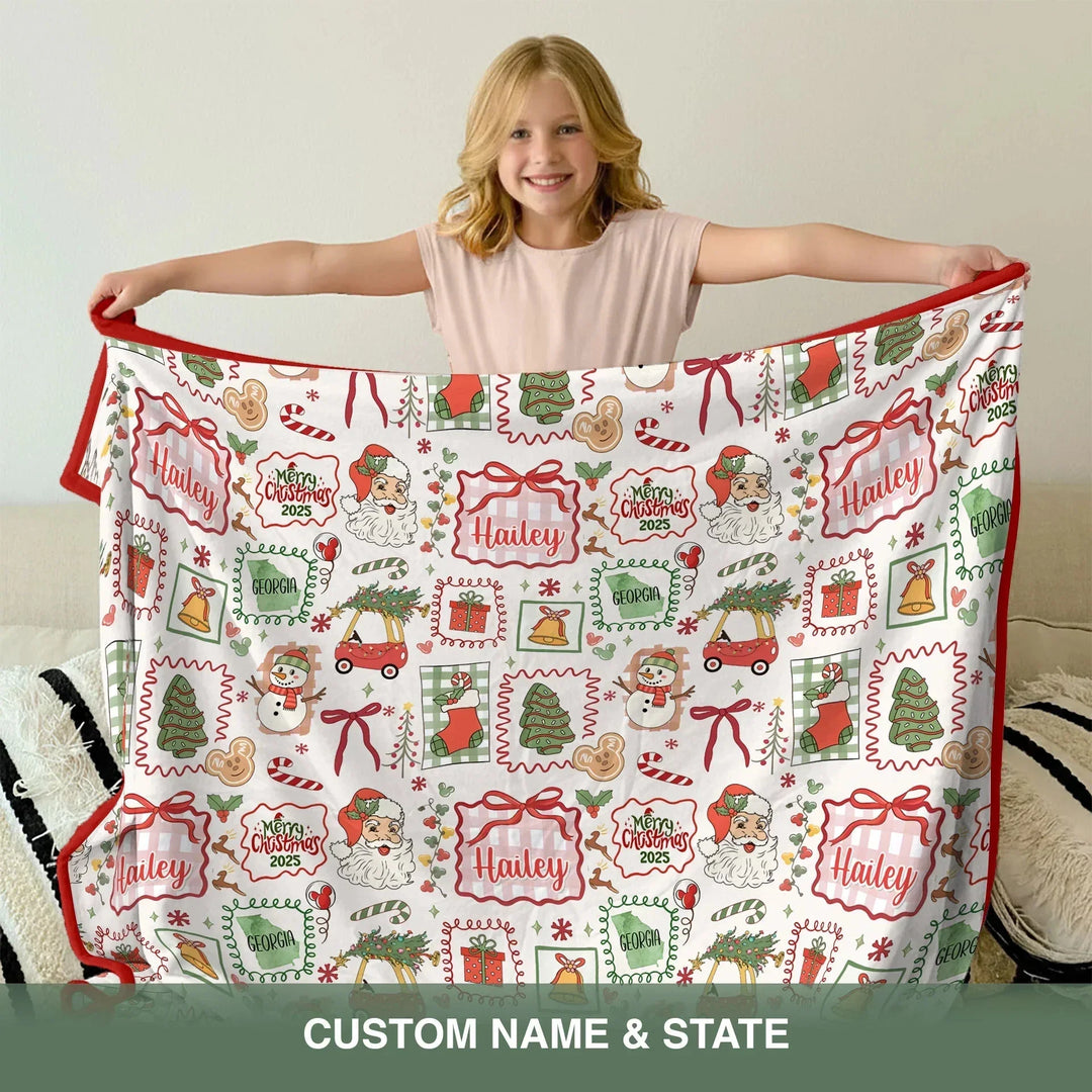 The Little Retro Dreamer Merry Christmas 2025 Toddler Blanket , The Little Retro Dreamer Merry Christmas 2025 Toddler Blanket - Default Title