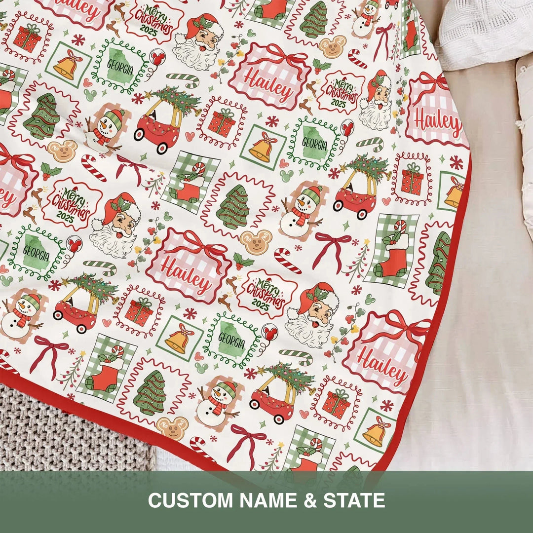 The Little Retro Dreamer Merry Christmas 2025 Toddler Blanket , The Little Retro Dreamer Merry Christmas 2025 Toddler Blanket - Default Title
