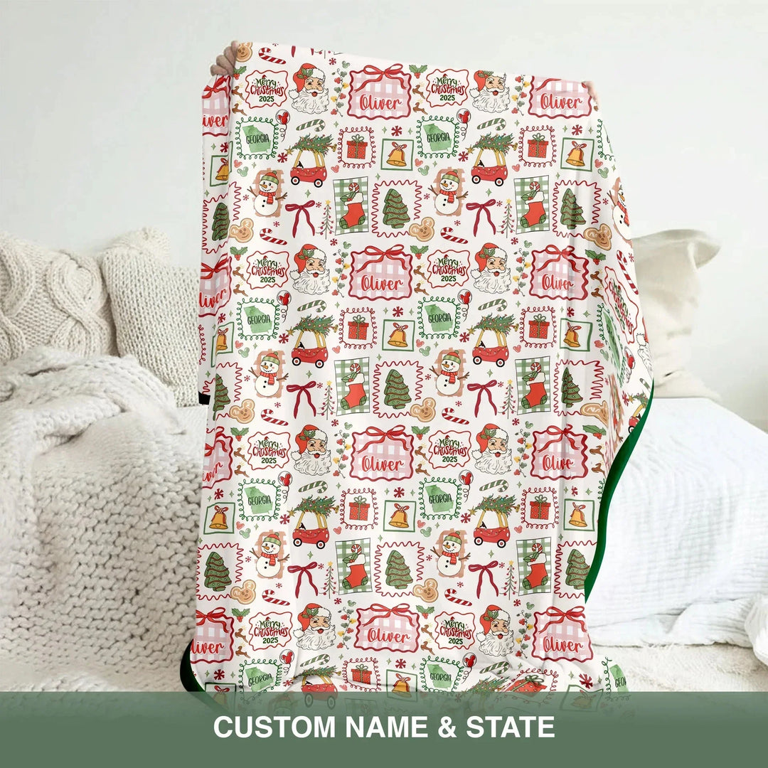 The Little Retro Dreamer Merry Christmas 2025 Toddler Blanket , The Little Retro Dreamer Merry Christmas 2025 Toddler Blanket - Default Title