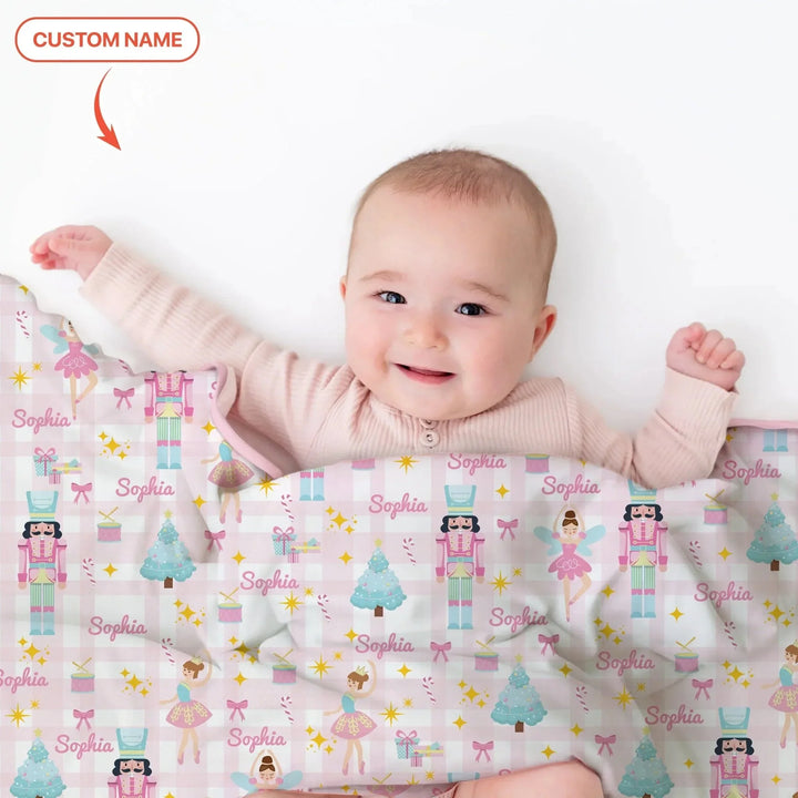 The Nutcracker Dreams Custom Name Toddler Blanket , The Nutcracker Dreams Custom Name Toddler Blanket - Default Title