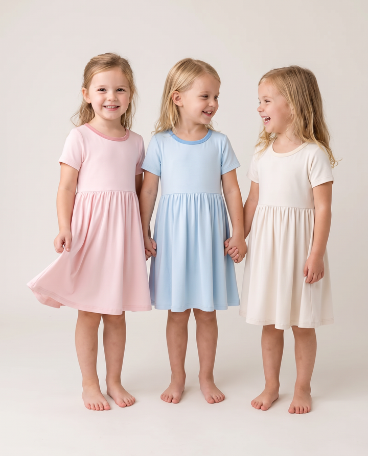 Solid Color Bamboo Twirl Dress