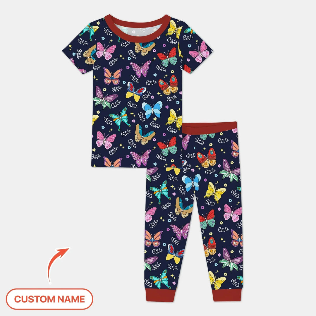 Tiny Wings: The Butterfly Princess Two Piece Short Sleeve Pajama Set , Tiny Wings: The Butterfly Princess Two Piece Short Sleeve Pajama Set - 12-18M