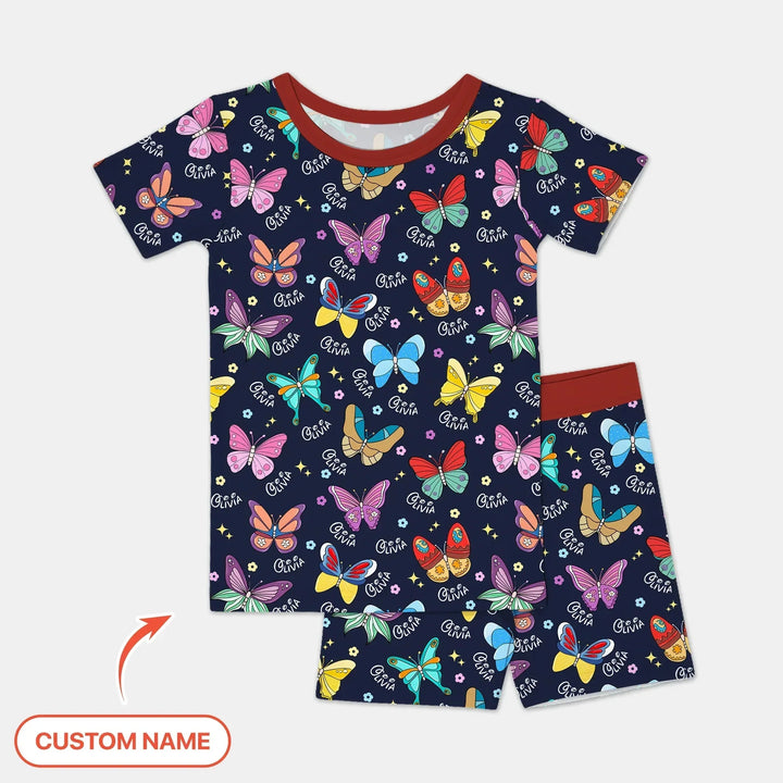 Tiny Wings: The Butterfly Princess Two Piece Short Sleeve Shorts Pajama Set , Tiny Wings: The Butterfly Princess Two Piece Short Sleeve Shorts Pajama Set - 12-18M