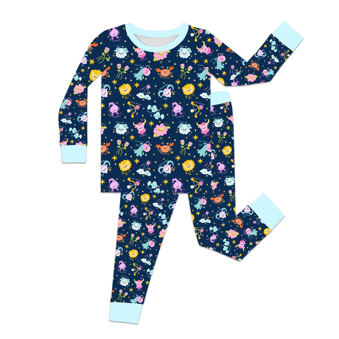Zodiac Signs Bamboo Two Piece Long Sleeve Pajama Set
