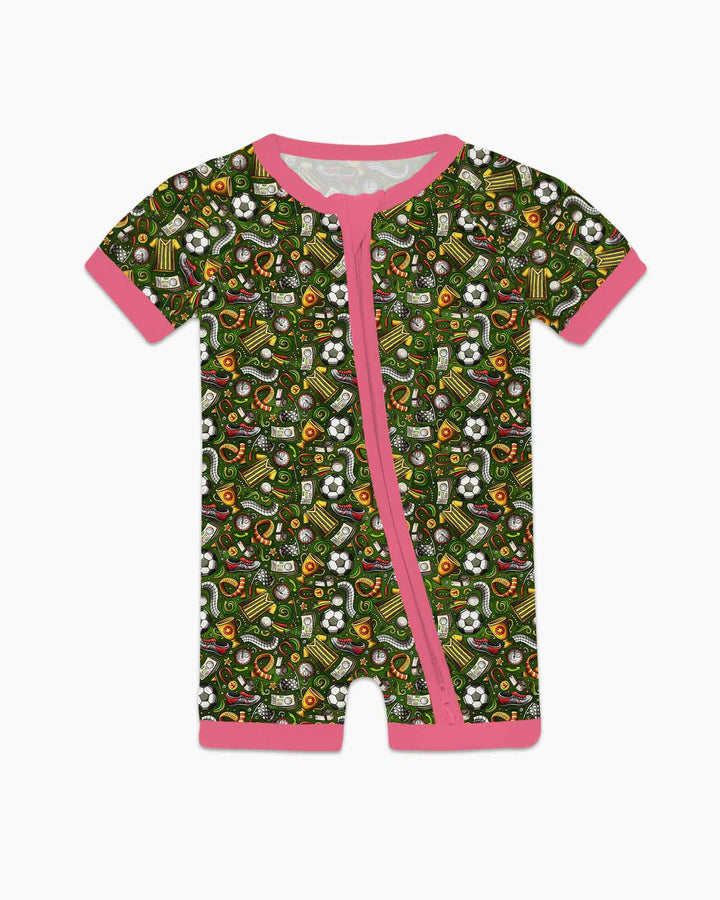 Green Soccer All-Star Bamboo Shorty Zippy