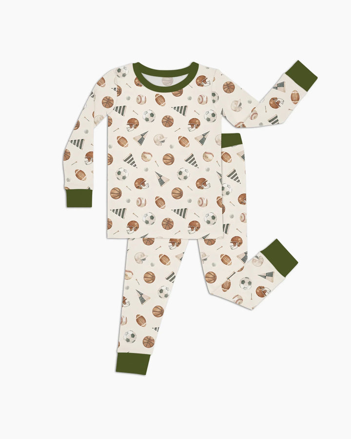 Little League Bamboo Two Piece Long Sleeve Pajama Set