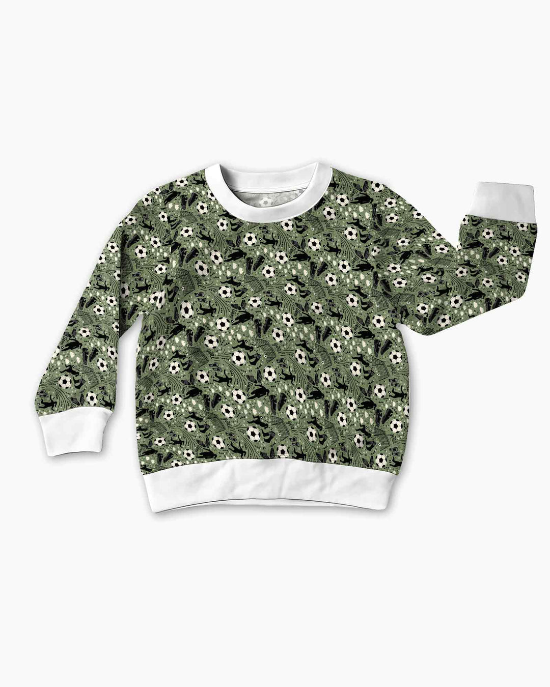 Sage Green Soccer Dreams Bamboo Crewneck Sweatshirt