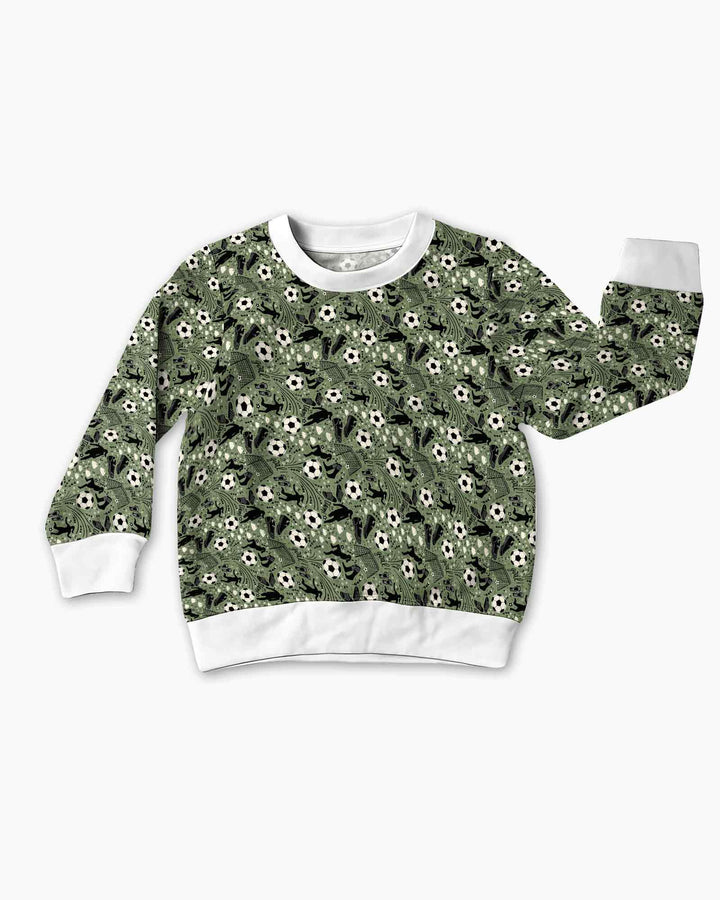 Sage Green Soccer Dreams Bamboo Crewneck Sweatshirt