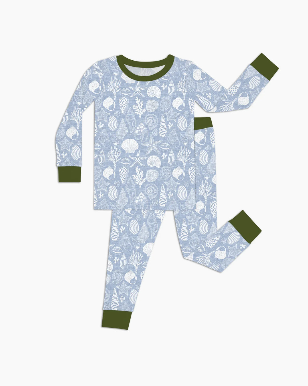 Coastal Treasures Bamboo Two Piece Long Sleeve Pajama Set