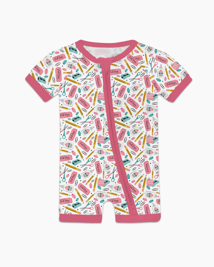 Pink Power School Supplies Bamboo Shorty Zippy