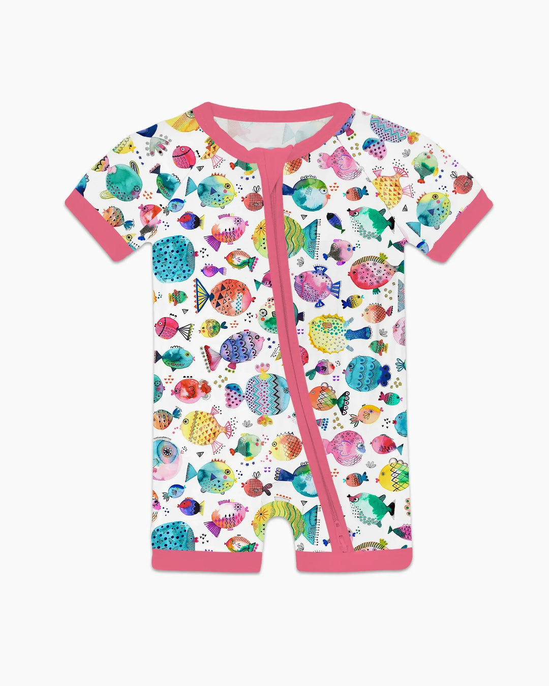 Rainbow Reef Fish Bamboo Shorty Zippy