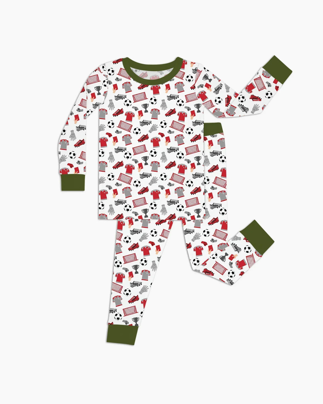 Soccer Gear Bamboo Two Piece Long Sleeve Pajama Set