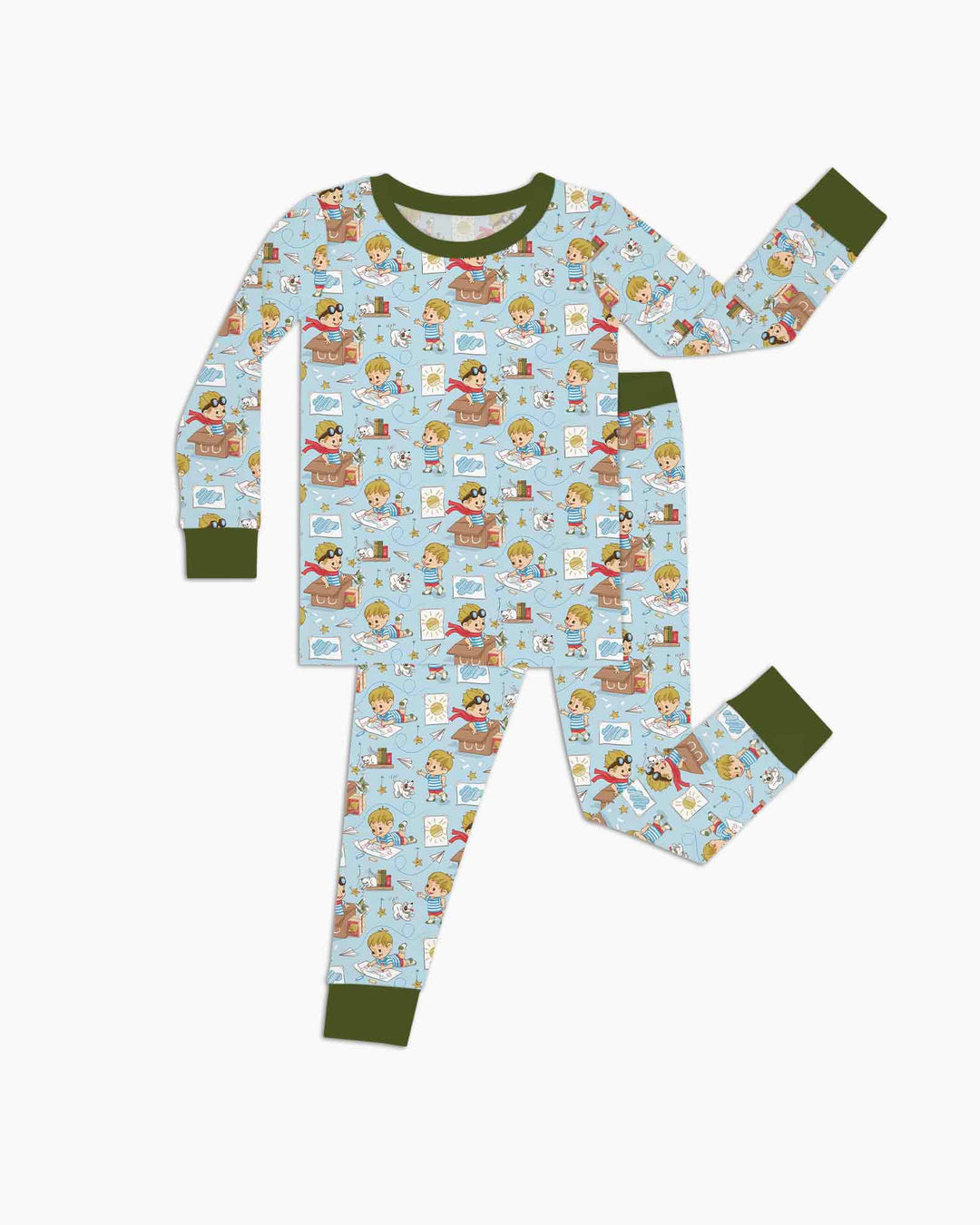 Tiny Explorer Tales Bamboo Two Piece Long Sleeve Pajama Set