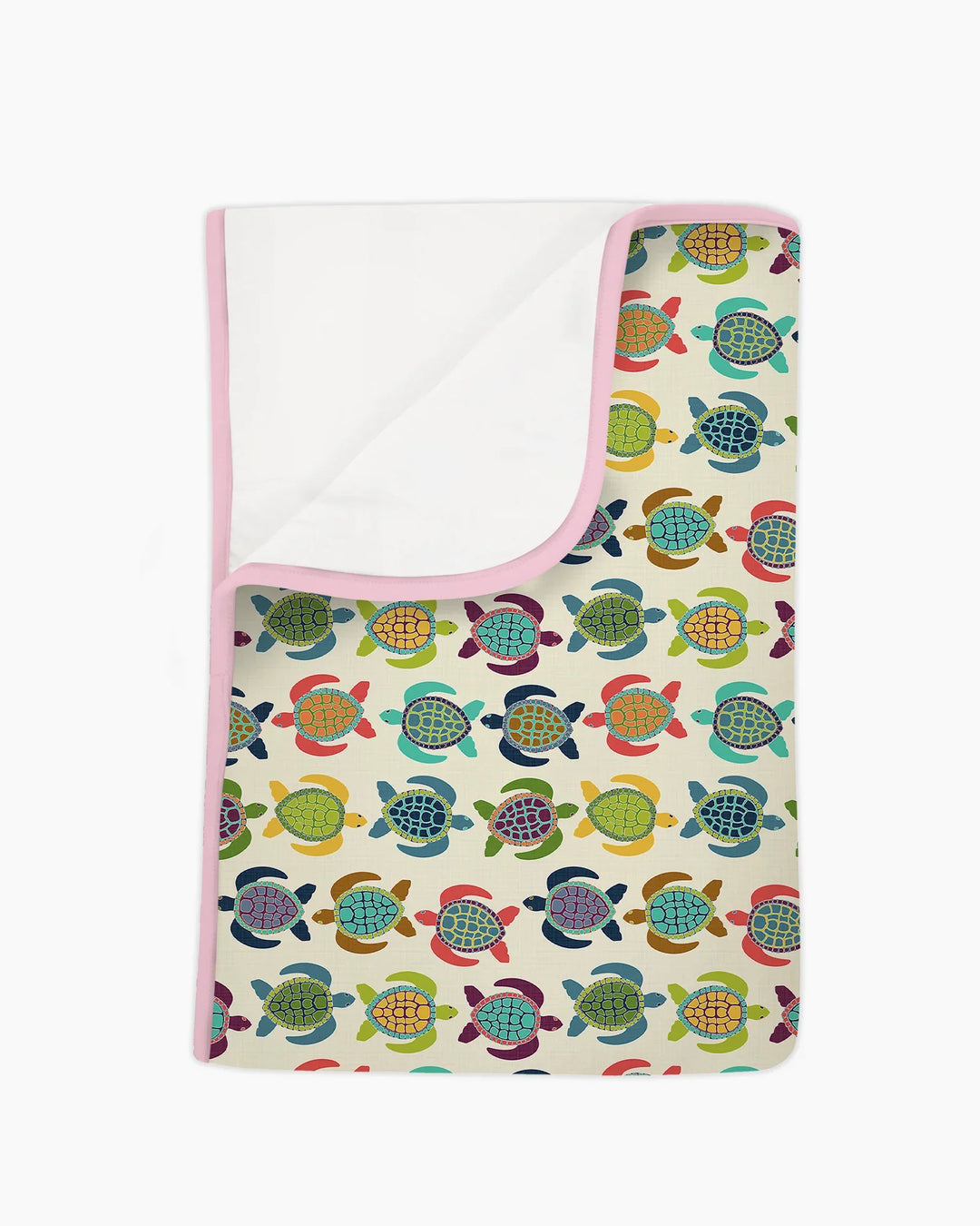 Happy Turtle Parade  Bamboo Blanket