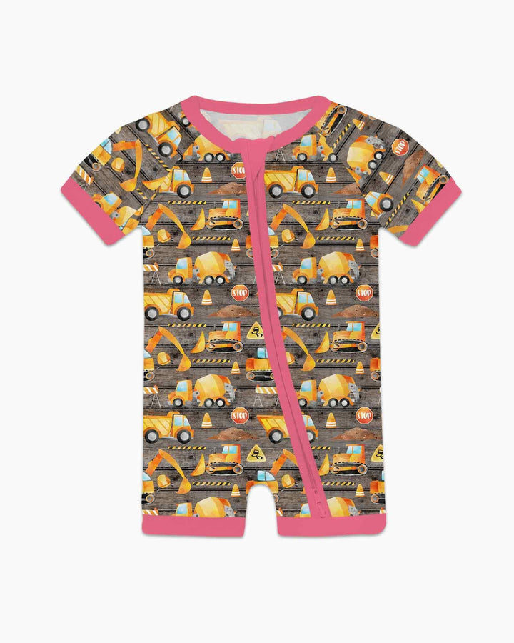 Construction Vehicles Bamboo Shorty Zippy