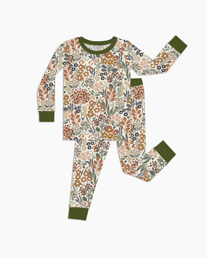 Autumn Meadow Botanicals Bamboo Two Piece Long Sleeve Pajama Set