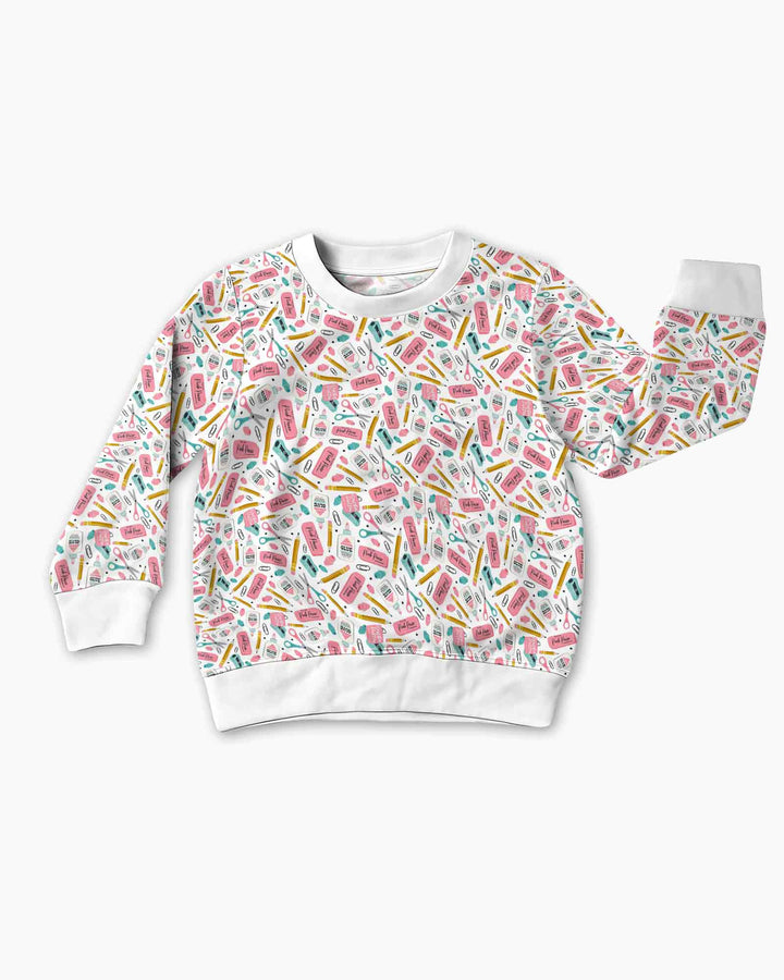 Pink Power School Supplies Bamboo Crewneck Sweatshirt