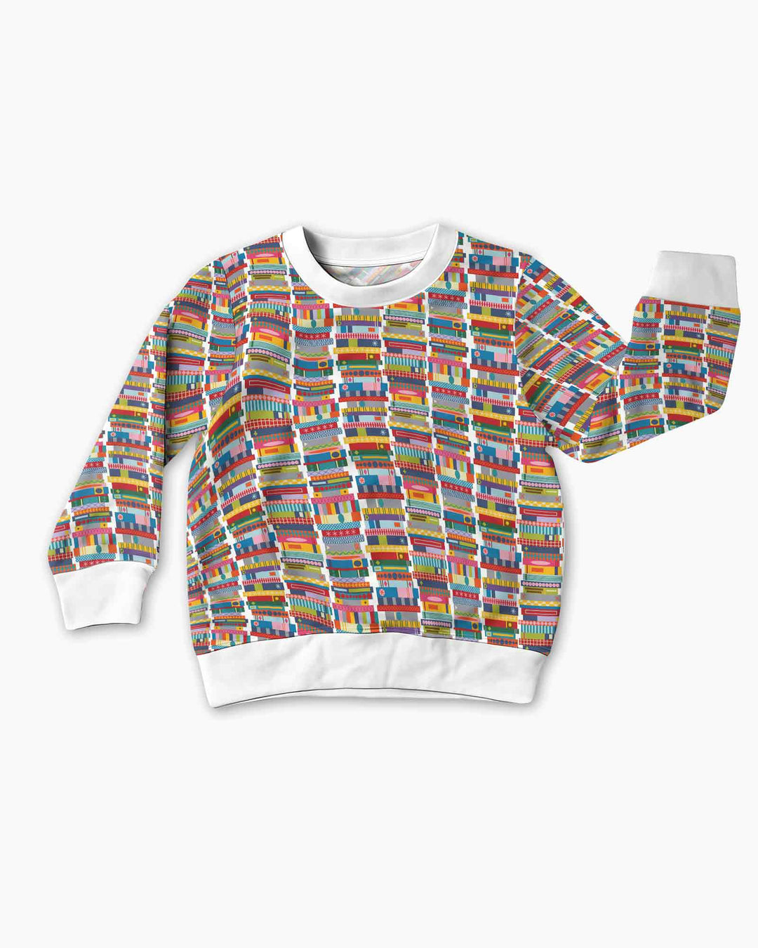 Rainbow Bookshelf Bamboo Crewneck Sweatshirt