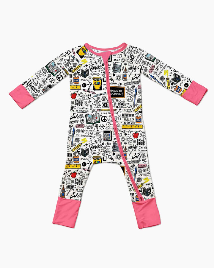 School Days Doodles Bamboo Convertible Zippy