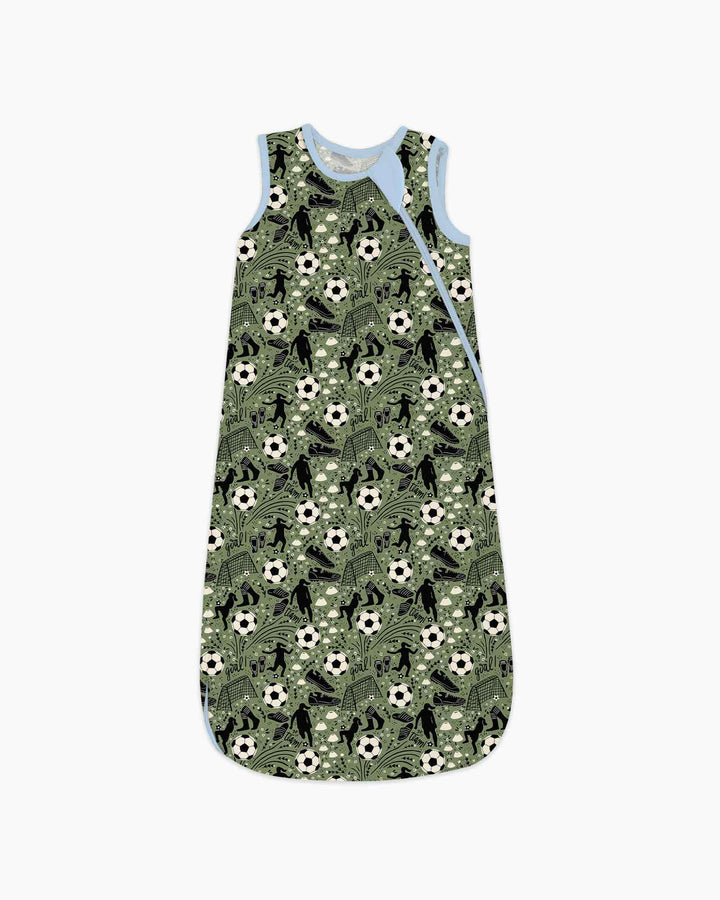 Sage Green Soccer Dreams Bamboo Sleep Bag