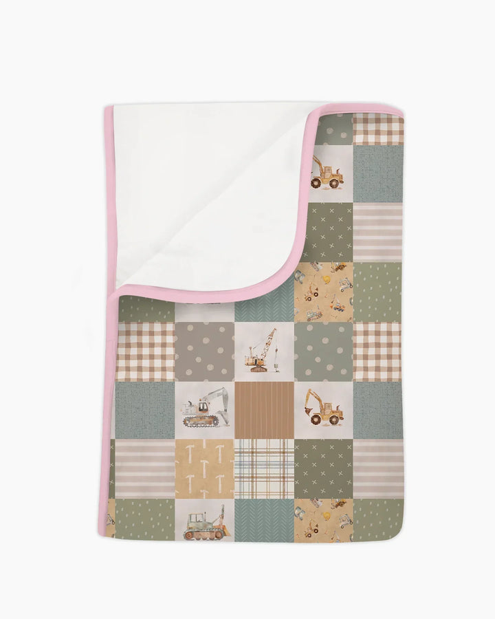 Construction Trucks Bamboo Blanket