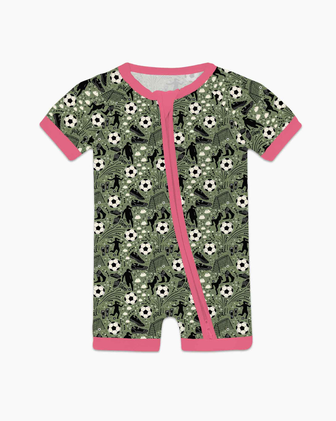 Sage Green Soccer Dreams Bamboo Shorty Zippy