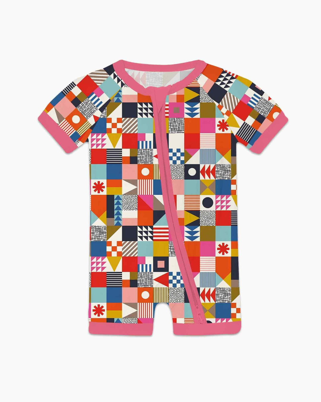 Playful Shapes Bamboo Shorty Zippy